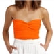 thumbnail image 2 of Fiudx Ofertas de La Semana Top de Punto Roscado de Color Sólido Sin Tirantes Sexy para Mujer, 2 of 6