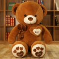 thumbnail image 1 of Oso de peluche grande para niños, oso gigante de peluche enorme, muñecos de animales suaves, juguete para niños, regalo de cumpleaños para amantes de la noviadark brown ai ni80cm Fivean unisex, 1 of 2
