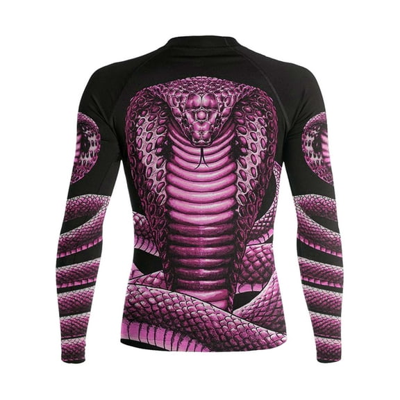 Raven Fightwear Women's Cobra Snake BJJ Rash Guard MMA Black/Pink