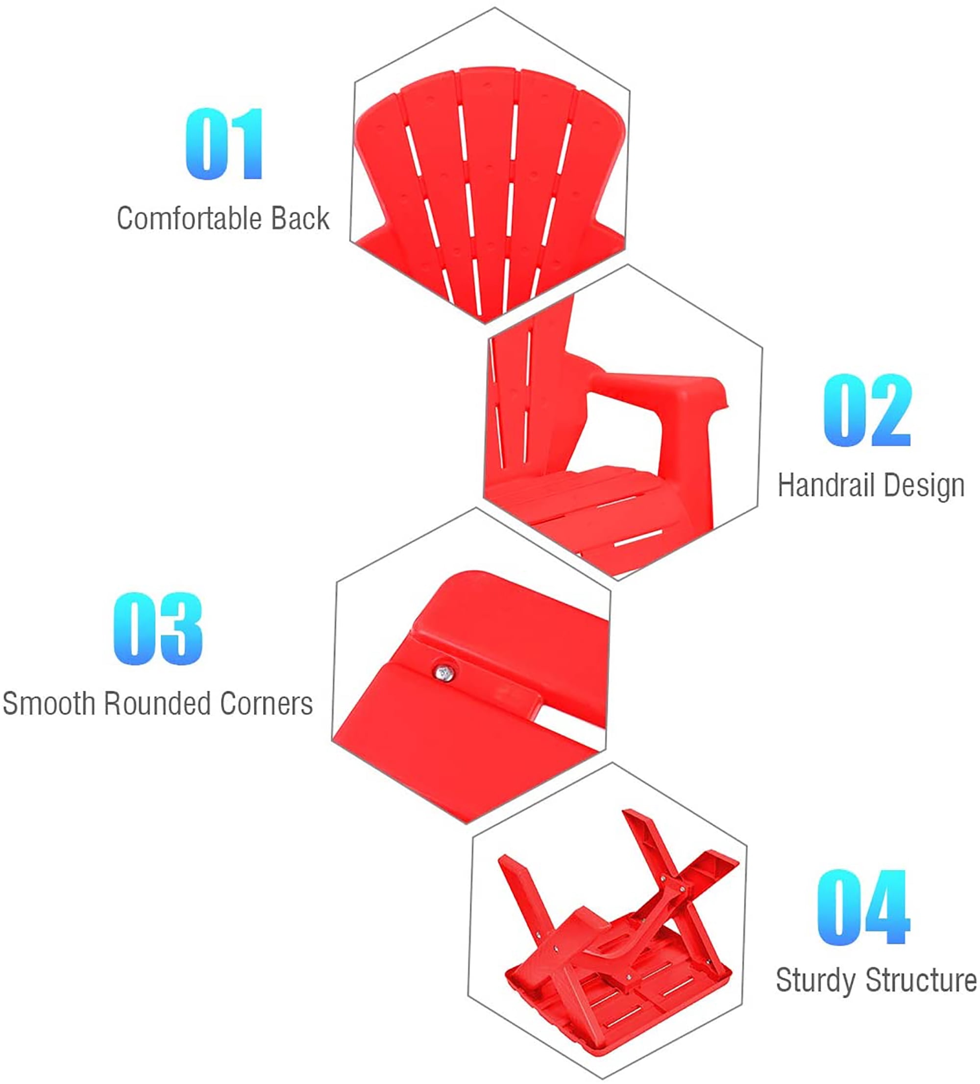 Costway Kids 3-Piece Outdoor Activity Table and Chair Set, Red