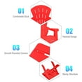 thumbnail image 3 of Costway Ensemble de Table et Chaises pour Enfants en Plastique 3 Pcs Mobilier de Jeu Intérieur/extérieur Rouge, 3 of 5