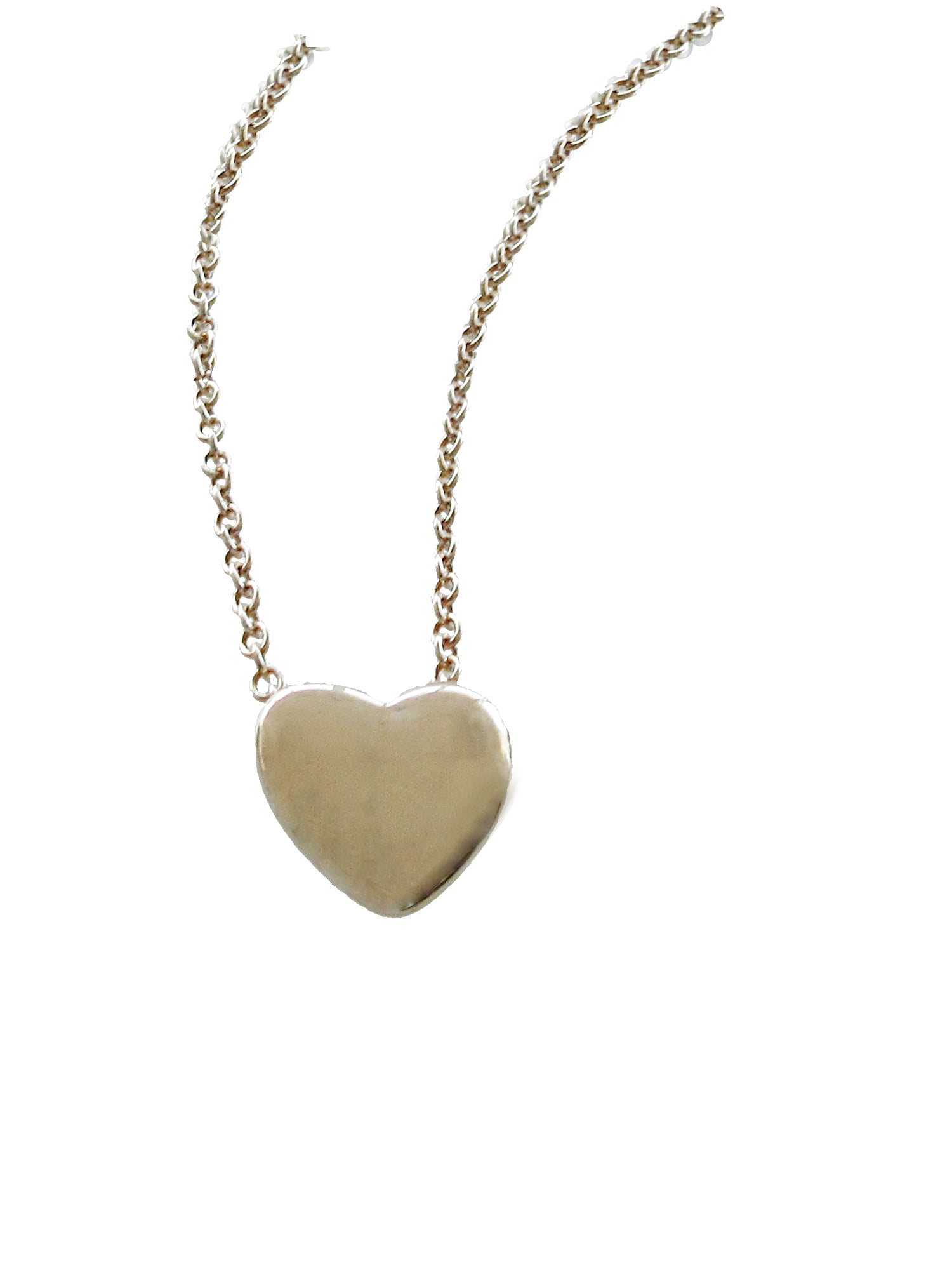 Time and Tru Women's Gold Tone Heart Pendant Necklace 18" with Extender