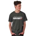 thumbnail image 5 of Louisiana Map State Shape Established Men's Graphic T Shirt Tees Brisco Brands X, 5 of 6