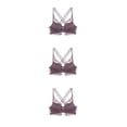 thumbnail image 4 of Jumpingount Ropa interior sexy sin costuras de algodón grueso Beauty Back Bras Cierre frontal Mujeres Push Up Bra Lencería Bralette Gris Púrpura Type1 NO1, 4 of 6