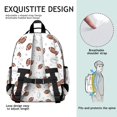 thumbnail image 5 of Football Outline White Pattern Cute School Backpack Bag for School with Padded Back and Adjustable Shoulder Straps 15.25"x11.5"x5.25", 5 of 5