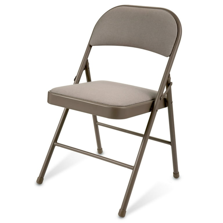 Realspace Upholstered Padded Folding Chair Tan