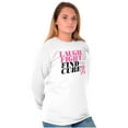 thumbnail image 5 of Laugh Fight Find Cure BCA Awareness Women's Long Sleeve T Shirt Brisco Brands X, 5 of 6