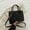 Black, variant on Women's Fashion PU Shoulder Bag | Versatile Handbag Tote Crossbody | Adjustable Strap, Multiple Colors (White, Black, Khaki, Brown) | 8.5"x6.3"x3.5" | Lightweight Everyday Purse for Work, Travel