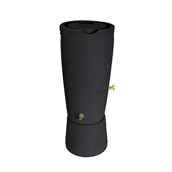 Good Ideas Impressions Stone 50 Gallon Rain Saver with Stand - Black