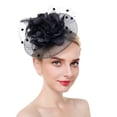 thumbnail image 2 of Sombrero de Flores Fascinator para Mujer Negro Prettyia 1x, 2 of 8