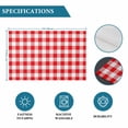 thumbnail image 6 of Red White Plaid Placemats Set of 8, Modern Farmhouse Buffalo Check Gingham Placemats for Dining Table, Place Mats for Kitchen Tabletop, Waterproof Wipeable Dining Table Mats Set, 6 of 9