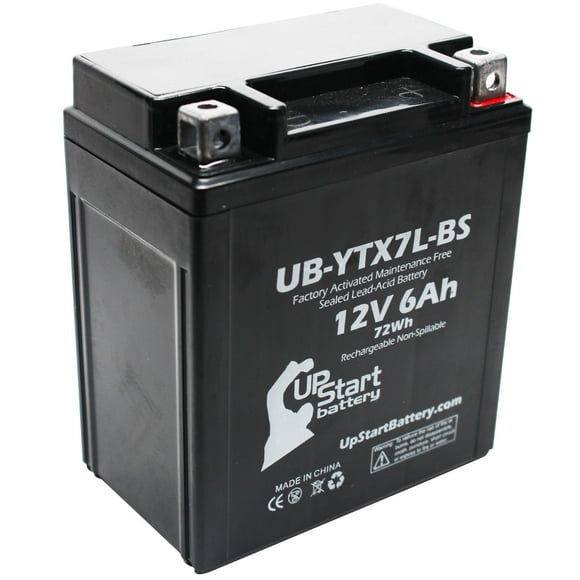 Replacement 2007 Honda CMX250C Rebel 250CC Factory Activated, Maintenance Free, Motorcycle Battery - 12V, 6Ah, UB-YTX7L-BS