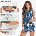 thumbnail image 5 of Yuyamidu Golf Ball Golf Dress Half Zipper Womens Athletic Clothing Sets Moisture Wicking Summer Clothes with Shorts Tennis Dress for Women Size S, 5 of 7