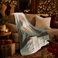 thumbnail image 3 of Mountain Lake A-Frame Cabin Adventure, Rustic Camping Scene, Warm Flannel Blanket for Cabin and Lodge with Detailed Artwork, Outdoor Lovers Camping Gift, Rustic Home Decor, 3 of 9