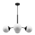 thumbnail image 2 of Hunter - Hepburn 4-light Matte Black, Large Chandelier, Dimmable, Modern Style, Sputnik Shaped, for Bedrooms, Dining, Living Rooms - 19893, 2 of 7