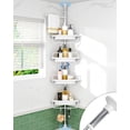 thumbnail image 1 of Barra de tensión Shower Caddy Corner ALLZONE resistente a la corrosión, color blanco, 1 of 6