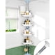 thumbnail image 1 of Barra de tensión Shower Caddy Corner ALLZONE resistente a la corrosión, color blanco, 1 of 6