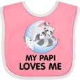 thumbnail image 3 of Inktastic Raccoon My Papi Loves Me Boys or Girls Baby Bib, 3 of 4