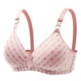 thumbnail image 3 of Sakmal Seamless Bralettes for Women with Support Jelly Cotton Comfort Orange Bras for Women XL, 3 of 4