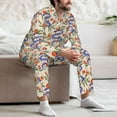 thumbnail image 7 of Salouo Snake Print Button-Front Long Sleeve Pajama Set for Men, Soft 2Pjs Men's Long Sleeve Sleepwear-X-Large, 7 of 7