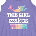 thumbnail image 2 of Instant Message - This Girl Makes Waves Mermaid - Toddler & Youth Girls A-line Dress, 2 of 5