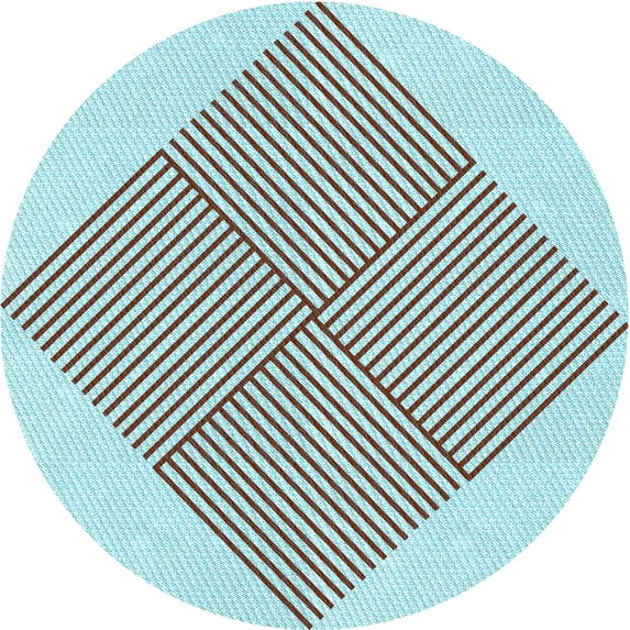 Ahgly Company Machine Washable Indoor Round Transitional LightSlateGray or LightSlateGrey Gray Area Rugs, 5' Round