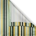 thumbnail image 2 of Stripes Kitchen Curtains, Horizontal Lines Simple Design with Retro Farmhouse Inspired Colors, Window Drapes 2 Panel Set for Kitchen Cafe Decor, 55" x 36", Mustard Reseda Green, 2 of 3