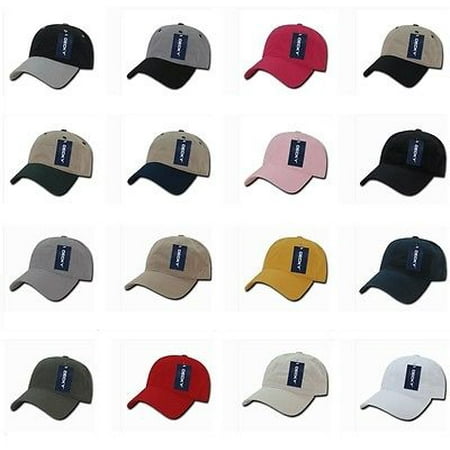 Plain Solid Blank Washed 100% Cotton Polo Style Low Crown Ball Hat Cap-Black - Hat / Cap _