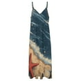 thumbnail image 4 of Beach Seashell Starfish Sleeveless Dress Woman Fashion Long Dresses Women's Summer Suit Dress Summer 2025 Women, 4 of 7