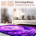 thumbnail image 2 of ODIKA 2'x3' Machine Washable Non-Slip Area Rug, Magical Radiant Animal Motif High Traffic Rug, Purple, 12322, 2 of 7