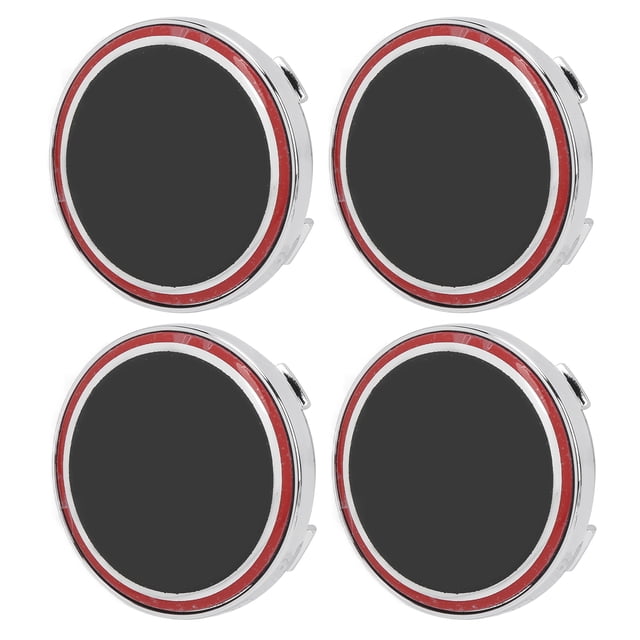 Hub , Car Wheel Centre Dustproof Scratch Prevention Waterproof Easy Installation 4PCS Perfect Fitting For Automobiles Black+Red