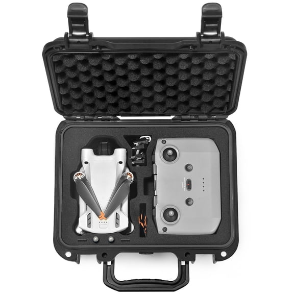 Lekufee Portable Waterproof Hard Case for DJI Mini 4 Pro,DJI Mini 3 Pro,Mini 3 Drone,DJI RC N3/N2/N1 and Accessories (Case Only)(NOT FIT DJI RC 2 )