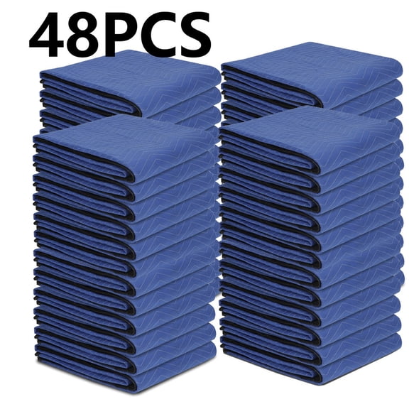 WSSYzyzf 48-Pack 80" x 72" Durable Moving Blankets, Heavy-duty Shipping Furniture Pads