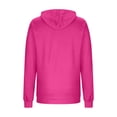 thumbnail image 5 of Zynoxe Womens Breast Cancer Awareness Hoodies Casual Soft Ribbed Knit Drop Shoulder Long Sleeve Lounge Hooded Sweatshirt with Pocket Hot Pink2 M, 5 of 5