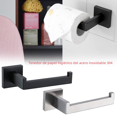 thumbnail image 4 of Wall Mounted Stainless Steel Toilet Paper Holder Matte Black Pattern, 4 of 5