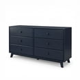 thumbnail image 3 of Max & Lily Solid Wood 6 Drawer Dresser, Blue, 3 of 9