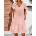 thumbnail image 4 of Zeagoo Summer Dresses for Women 2025 Vacation Sun Dress Women's A Line Dresses with Pockets Shift Dress Short Sleeve Beach Dress Loose T Shirt Dresses, 4 of 6