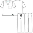 thumbnail image 4 of Maevn Core Unisex V-Neck Scrub Top & Unisex Seamless Scrub Pant Set, 4 of 5