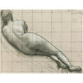 thumbnail image 3 of Pierre Puvis de Chavannes 18x15 Black Modern Framed Museum Art Print Titled - Lying Woman (1867), 3 of 5