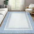 thumbnail image 2 of Hasoo Area Rugs for Living Room Washable 5x7 Rugs Chic Geometric Style Border Rug for Bedroom Dining Room Throw Indoor Carpet Blue, 2 of 7