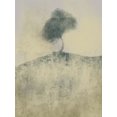 thumbnail image 2 of Boho Hue Studio 19x24 Black Ornate Wood Framed with Double Matting Museum Art Print Titled - Distant Tree 1, 2 of 4