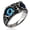Gold Blue, variant on Personalized Vintage Halloween Owl Stainless Steel Glasses Rings Size 6-13-11-Gold-Blue
