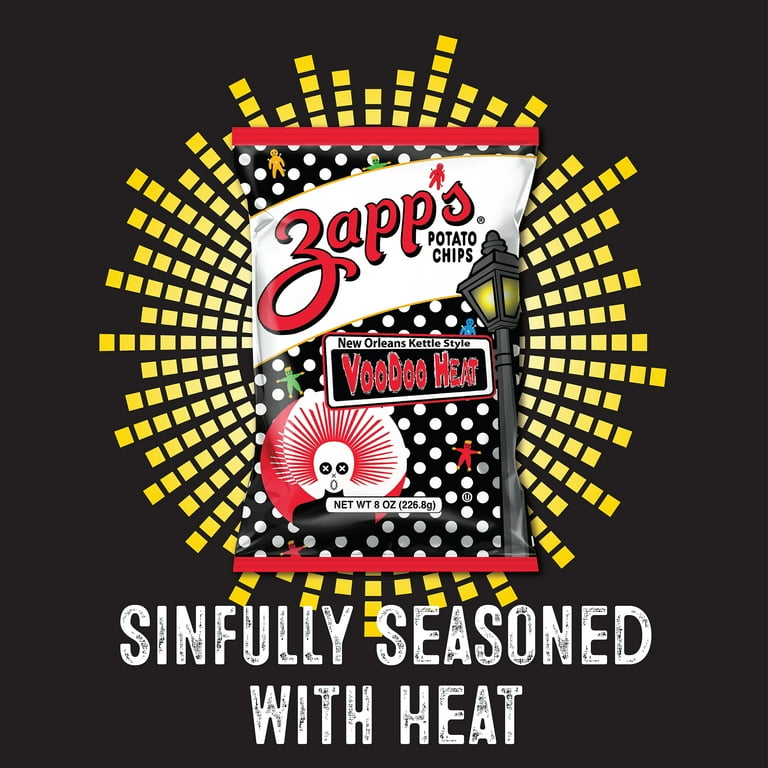 2 pack) Zapp's Voodoo Heat New Orleans Kettle Style Potato Chips