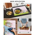 thumbnail image 5 of Large Induction Cooktop Protector Mat Easter Bunny Stove Top Covers for Electric Stove, Cute Rabbits Chickens Flowers Country Pink Plaid Decorative Stove Burner Cover Mats, Glass Top Stove Cover, 5 of 7