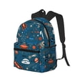 thumbnail image 2 of Lsque Cartoon Space1 Classic Casual Backpack - Large Capacity Water-Resistant Backpack for School, Work, Travel, and Outdoor Activities, 2 of 8