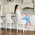 thumbnail image 3 of Open Box Maven Lane Pullman Swivel Stool, Alabaster White, Bar Height (2 Pack), 3 of 6