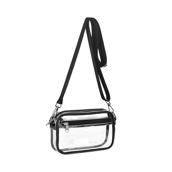 GASTROPOD Clear Crossbody Bag, Stadium Approved Clear Purse Bag Adjustable Shoulder Strap Zipper Closure Clear Bag for Concerts Sports Events Festivals