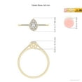 thumbnail image 4 of ANGARA Natural Diamond Halo Engagement Ring in 14K Yellow Gold for Women (Size-5x3mm| Color-I-J| Clarity-I1-I2) | April Birthstone, Anniversary, Jewelry Gift for Women | Natural Diamond Ring, 4 of 8