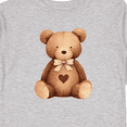 thumbnail image 4 of Inktastic Cute Teddy Bear with Heart Boys or Girls Long Sleeve Toddler T-Shirt, 4 of 5