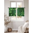 thumbnail image 3 of Saint Patrick'S Day Clover Green Leaf Sheer Curtains 2 Panels Set Sheer Window Curtains Light Filtering Rod Pocket Voile Drapes for Bedroom Living Room 52"x45", 3 of 9